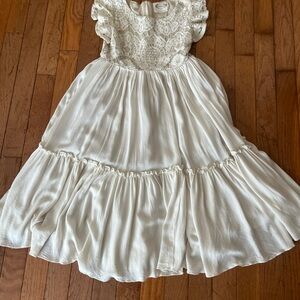 Joyfolie Ivory Lace Bodice Tiered Girl's Dress Size 5